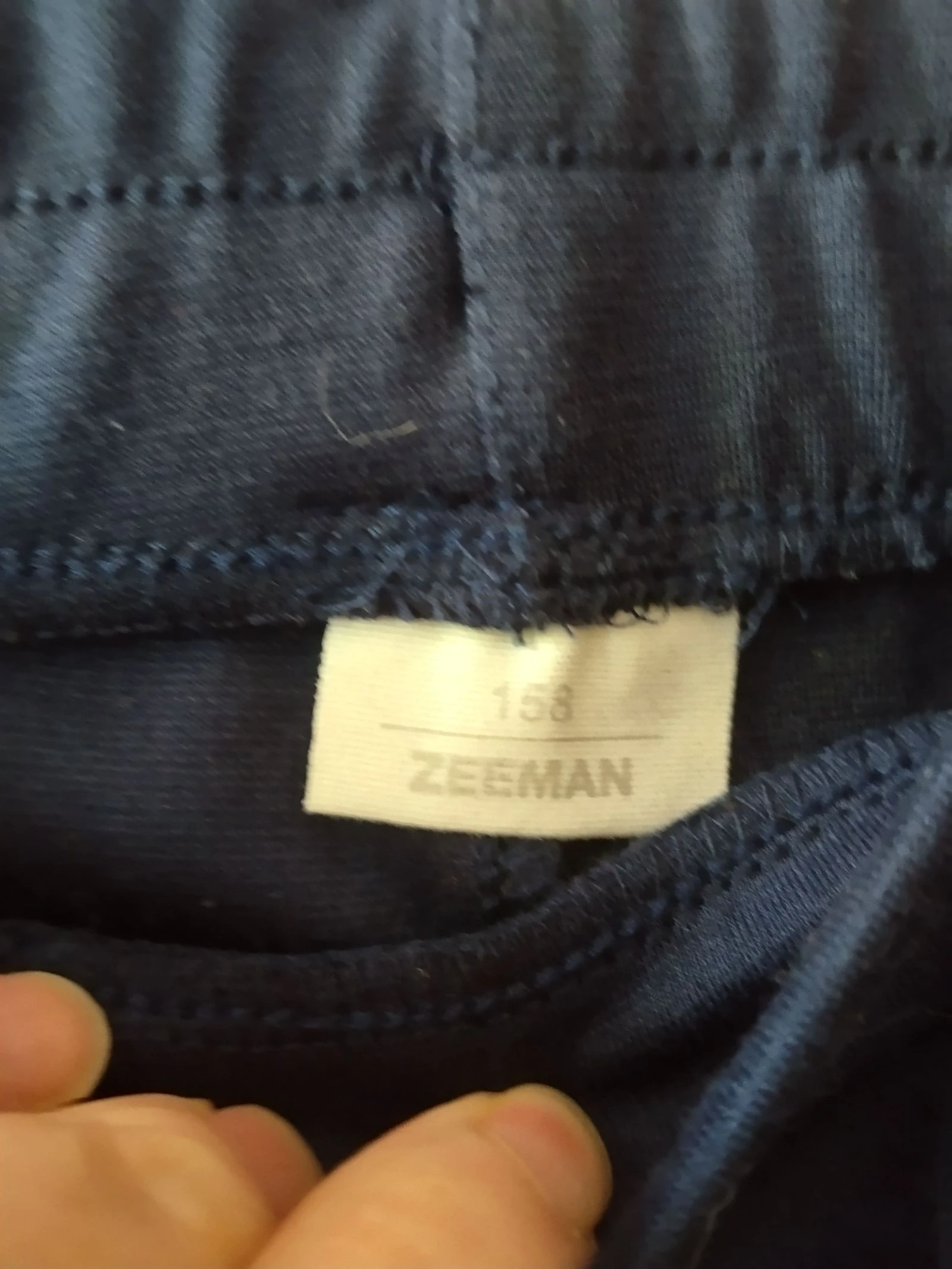 Flowy navy blue pants with Zeeman belt 158 cm – photo 3